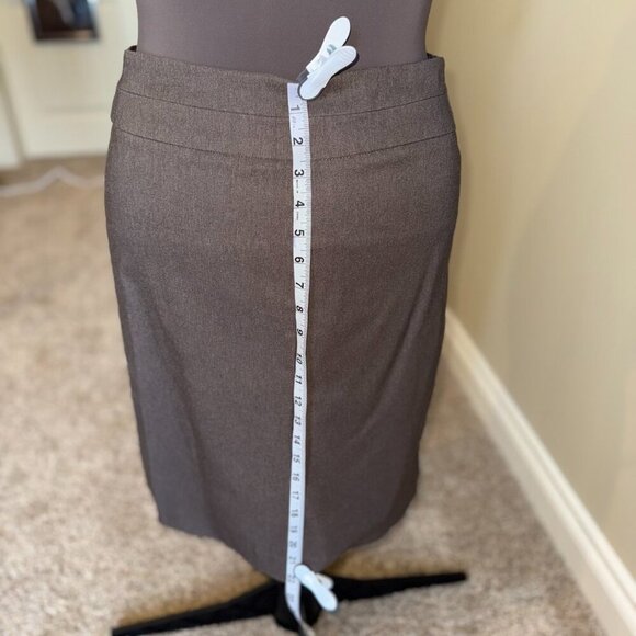George Skirt brown knee length pencil pull on Office Professional Women's Sz M - Picture 4 of 6